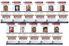 Ofrecen recompensa por cinco presuntos asesinos de Hipólito Mora y seis criminales más en Michoacán