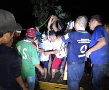 Rescatan a 4 personas atrapadas en un árbol tras el huracán Otis