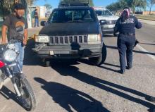 choque camioneta y moto