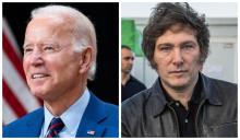 Joe Biden y Javier Milei 