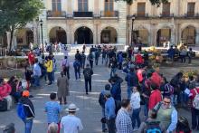 Interrumpen primer informe de gobierno de Salomón Jara Cruz en Oaxaca con protesta del SNTE