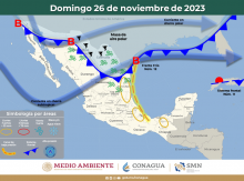  Prevén condiciones meteorológicas extremas para este domingo 