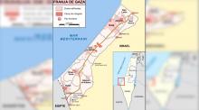 Mapa de la Franja de Gaza 