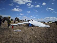 Se desploma una avioneta cerca del Aeropuerto de Aguascalientes; saldo de dos heridos