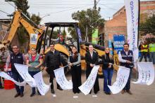 Banderazo de las obras de pavimentación