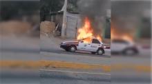 Taxi incendiado 