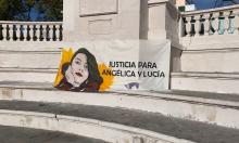 Manifestación pacífica en excedra por feminicidio de Laura Angélica y Lucía