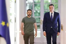 Zelensky, en reunión con Pedro Sánchez, presidente de España