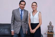 Rogelio Ramírez de la O y Claudia Sheinbaum 