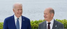 Joe Biden y el canciller alemán Olaf Scholz