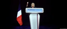 Marine Le Pen, líder del partido de extrema derecha francés Agrupación Nacional (RN).