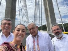 AMLO y Claudia Sheinbaum en La Concordia 