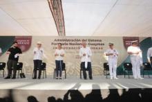 AMLO y Claudia Sheinbaum,  7 obras inauguradas hoy en Guaymas.