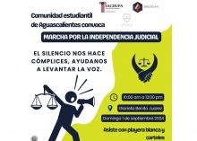 Marcha estudiantil contra reforma judicial 