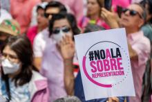 Marea Rosa: Protestan contra sobrerrepresentación ante el INE