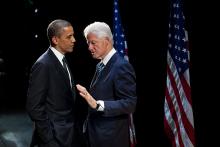 Barack Obama y Bill Clinton 