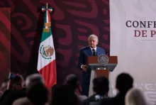 López Obrador en Palacio Nacional 