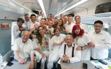 Morenistas en el Tren Maya