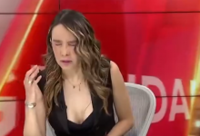 Conductora de noticias nuevamente colapsó al aire