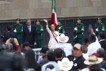  Ejército se encargó del dispositivo de seguridad en Palacio Nacional.