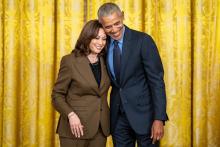 Kamala Harris y Barack Obama 