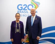 Biden y Sheinbaum dialogan por primera vez en el G20: hablan sobre migración y seguridad