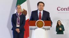 Mario Delgado, Secretario de Educación Pública y Claudia Sheinbaum, Presidenta de México 