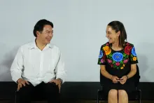 Mario Delgado y Claudia Sheinbaum