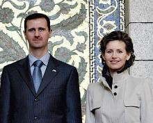 Bashar al-Assad y su esposa Asma 