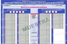 Así serían las boletas del INE para la primera elección judicial en México.