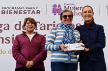 Claudia Sheinbaum, Delfina Gómez y una mujer