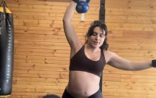 Ana Brenda divide opiniones con rutina de ejercicio en su avanzado embarazo