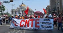 CNTE amaga con bloqueos en la SEP, INE y Hacienda en CDMX