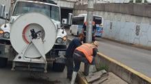 Labores de desazolve en el Municipio de Aguascalientes 