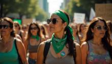 Feministas en favor de la despenalización del aborto