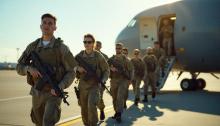 Marines llegando a Los Ángeles