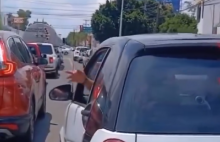 Joven conductor es captado en altercado vial en Aguascalientes 