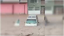 Desbordamiento de arroyo en Asientos