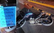 El motociclista padre de familia, ya no regresó a casa luego de sufrir una caída