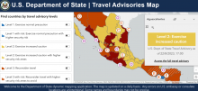 Alerta de viaje a ciudadanos de Estados Unidos 
