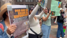 Ambientalistas se manifiestan en Palacio de Gobierno 