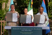 Mandatarios de Guatemala, México y Belice