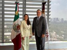 Tere Jiménez y Marcelo Ebrard