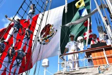 Llega el Buque Escuela “Cuauhtémoc” a Nueva York tras exitosas pruebas en altamar