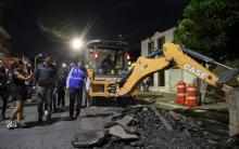 Supervisión del Municipio de Aguascalientes en obras de carpeta asfáltica de Vázquez del Mercado