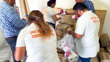 SNTE entrega 25 mil despensas a damnificados por lluvias
