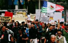 Ciudadanos estadunidenses en CDMX se unen a las protestas de "No kings" contra Donald Trump 