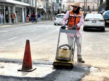 Bacheo de la Secretaría de Obras Públicas del Municipio de Aguascalientes 