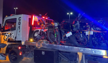 Operativo vial contra rodada de motociclistas 