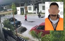 El robo quedó grabado gracias a una cámara de seguridad instalada en la casa de un vecino